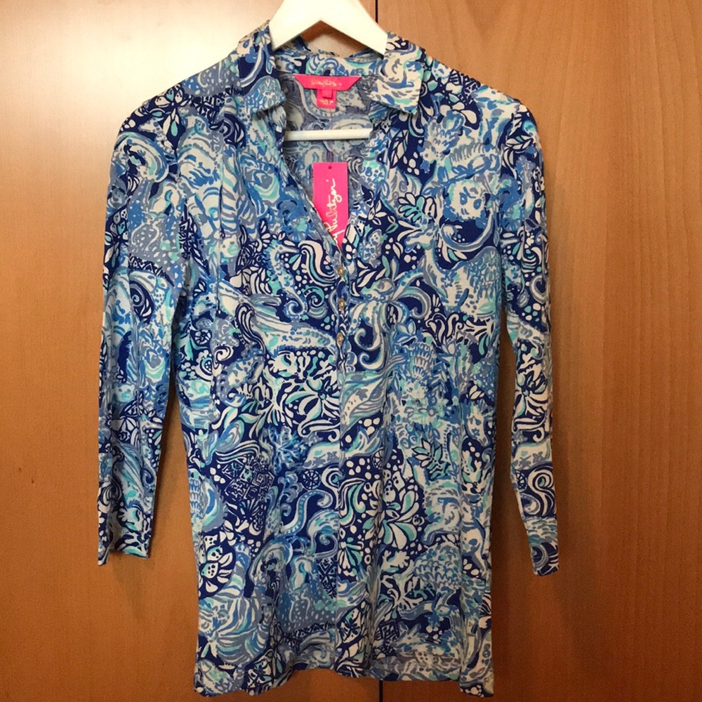 Lilly Pulitzer Ansley Polo Top, size small